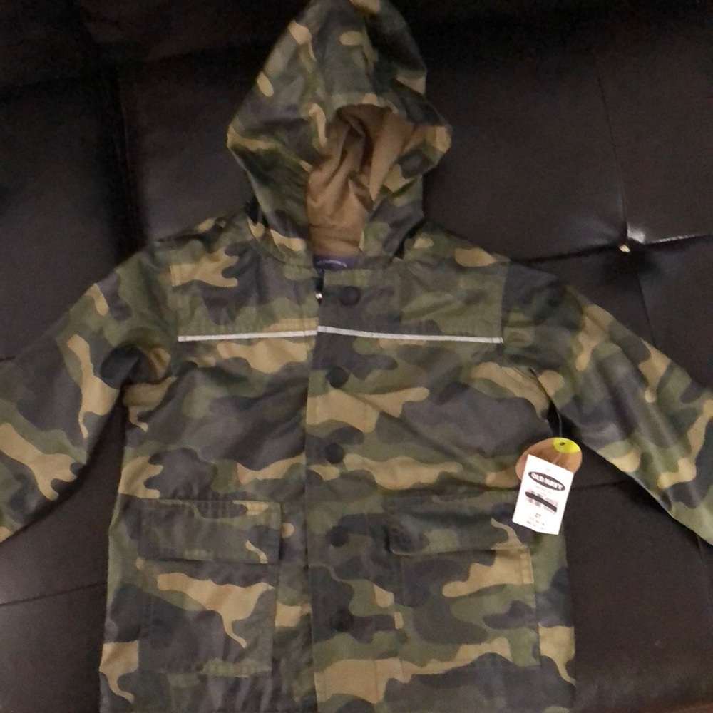Old navy camo raincoat
